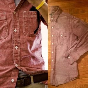 7 FOR ALL MANKIND red chambray button down